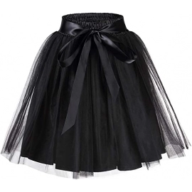 Women's 50s Petticoat Skirt Tutu Tulle Skirt Crinoline Underskirt Summer Casual Skirts